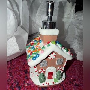 Merry & Bright Gingerbread Gumdrop House Soap Pump